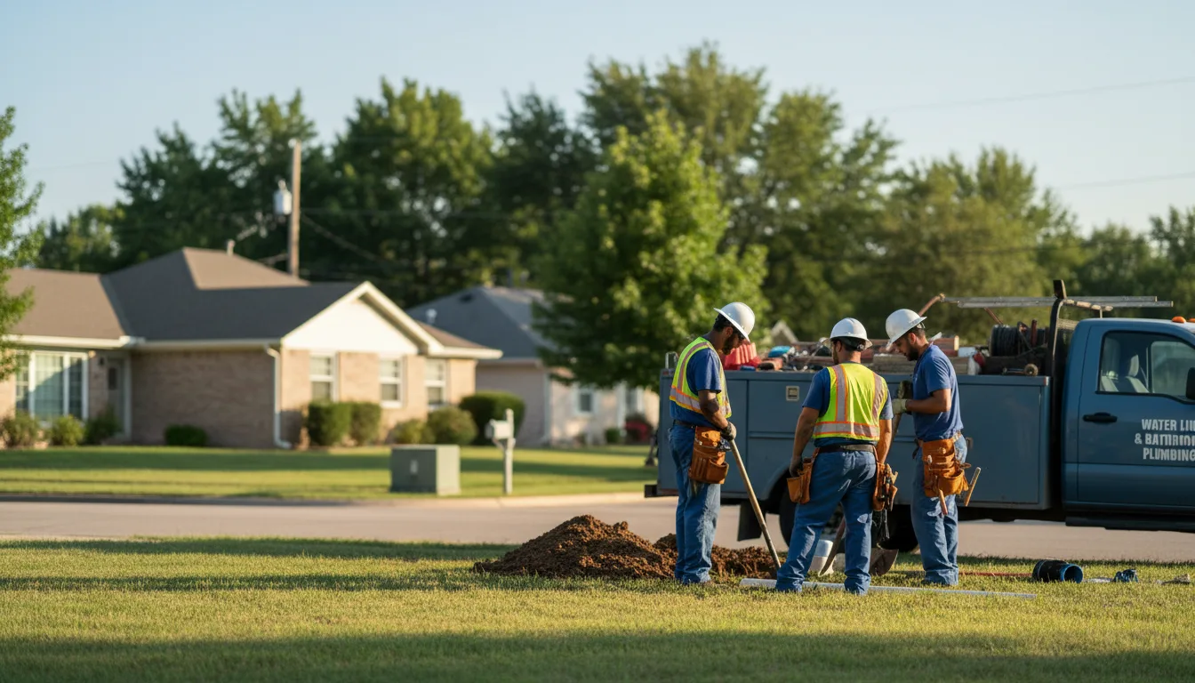 Residential water line and bathroom plumbing service in Safford, AL